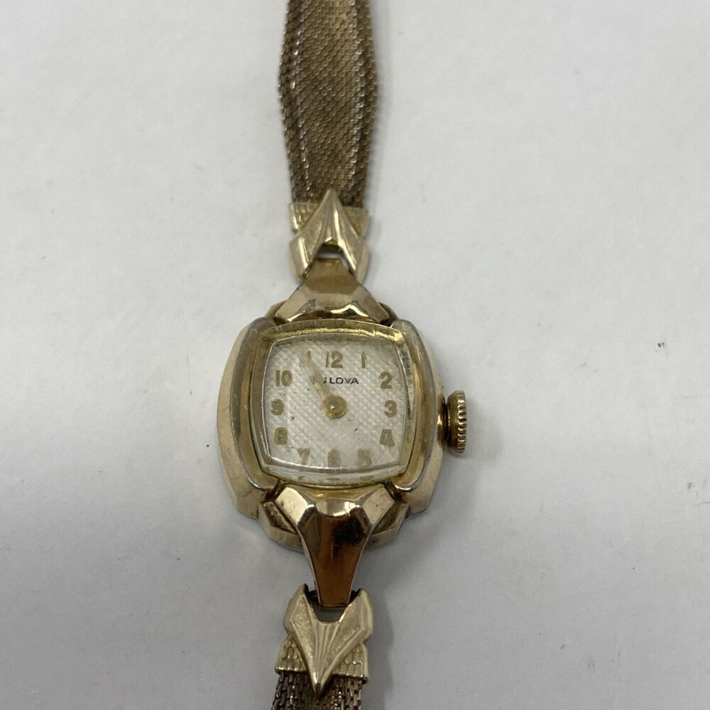 Vintage Bulova M3 Analog Mechanical Women's Watch 10k RGP Small W/Mesh Band